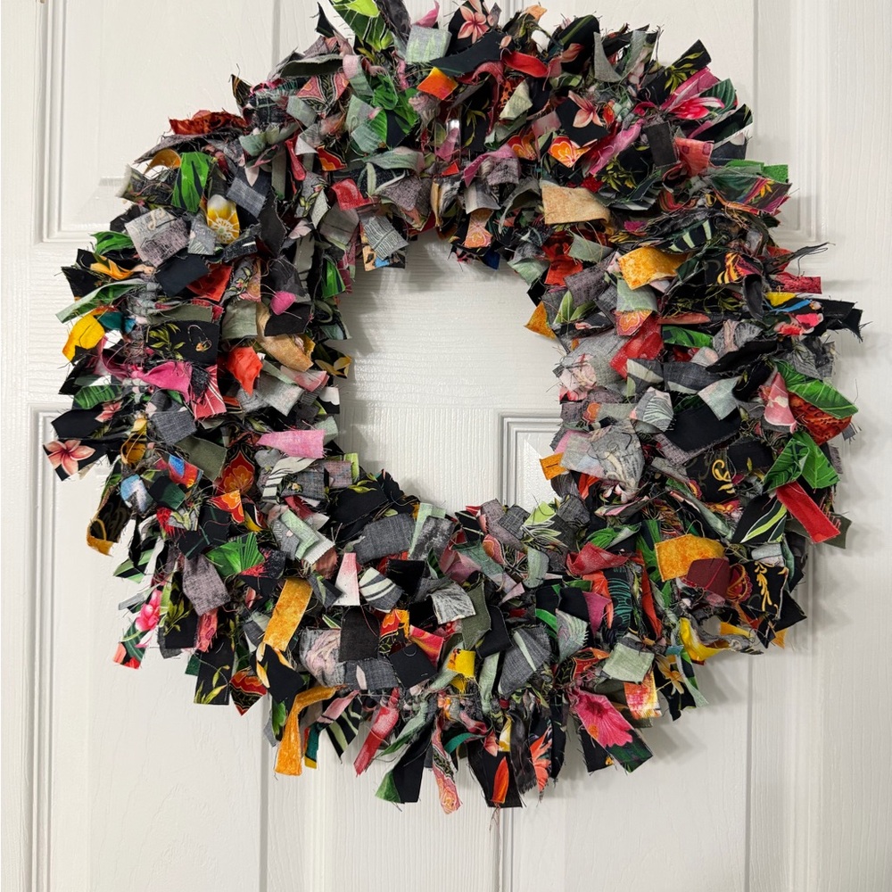 Colorful Fabric Wreath